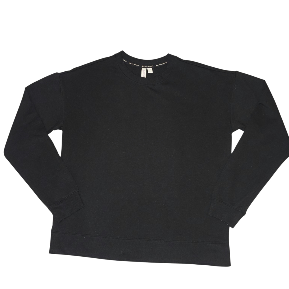 Joyspun Womens Black Soft Cozy Crewneck Sweatshirt Size Small 4 6 Pullover - Picture 3 of 6